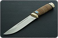 Нож Бекас береста, s390, латунь : фото 2