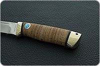 Нож Бекас береста, s390, латунь : фото 6