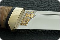 Нож Бекас береста, s390, латунь : фото 8