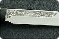 Нож Шашлычный средний карельская береза, 95х18, текстолит : фото 8