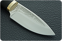 Нож Добрый граб - черное дерево, elmax, латунь : фото 4