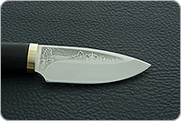 Нож Добрый граб - черное дерево, elmax, латунь : фото 7