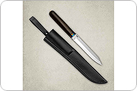 Нож Засапожный-2  орех, elmax, титановый дамаск zlati : фото 4