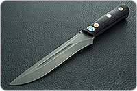 Нож Ирбис накладки стабилизированная карельская береза, 100х13м, цельнометаллический : фото 2