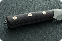 Нож Ирбис накладки стабилизированная карельская береза, 100х13м, цельнометаллический : фото 5