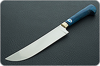 Нож Пчак стабилизированная карельская береза, elmax, латунь : фото 2