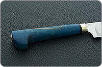 Нож Пчак стабилизированная карельская береза, elmax, латунь : фото 5