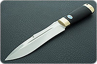 Нож Скорпион граб - черное дерево, 100х13м, латунь : фото 2