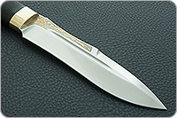 Нож Скорпион граб - черное дерево, 100х13м, латунь : фото 4