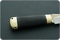 Нож Скорпион граб - черное дерево, 100х13м, латунь : фото 5