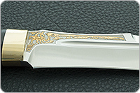 Нож Скорпион граб - черное дерево, 100х13м, латунь : фото 8