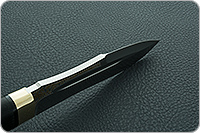 Нож Скорпион граб - черное дерево, 100х13м, латунь : фото 9