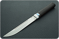 Нож Бурятский малый граб - черное дерево, 95х18, алюминий : фото 2