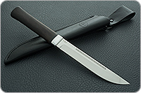 Нож Бурятский малый граб - черное дерево, 95х18, алюминий : фото 9