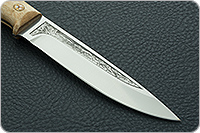 Нож Пескарь ЦМ накладки стабилизированная карельская береза, 95х18, цельнометаллический : фото 4