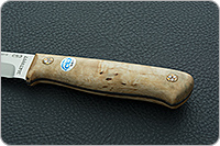 Нож Пескарь ЦМ накладки стабилизированная карельская береза, 95х18, цельнометаллический : фото 6