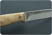 Нож Пескарь ЦМ накладки стабилизированная карельская береза, 95х18, цельнометаллический : фото 9