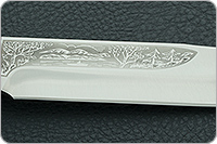 Нож Шашлычный средний карельская береза, 100х13м, текстолит : фото 8