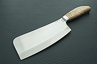 Топор Секач цельнометаллический накладки стабилизированная карельская береза, 95х18, алюминий : фото 2