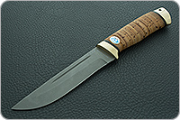 Нож Бекас береста, 100х13м, латунь : фото 2