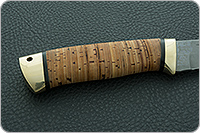 Нож Бекас береста, 100х13м, латунь : фото 5