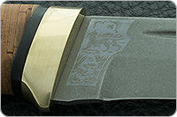 Нож Бекас береста, 100х13м, латунь : фото 8