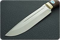 Нож Селигер стабилизированная карельская береза, elmax, латунь : фото 3