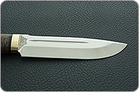 Нож Селигер стабилизированная карельская береза, elmax, латунь : фото 7