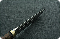 Нож Селигер стабилизированная карельская береза, elmax, латунь : фото 8