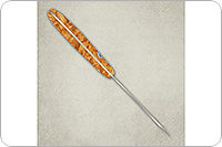 Нож Канадский малый (траппер) накладки стабилизированная карельская береза, 95х18, цельнометаллический : фото 3