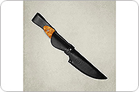 Нож Канадский малый (траппер) накладки стабилизированная карельская береза, 95х18, цельнометаллический : фото 5