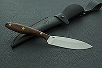 Нож Канадский малый (траппер) накладки орех, 95х18, цельнометаллический : фото 9
