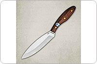 Нож Канадский средний (траппер) накладки орех, 95х18, цельнометаллический : фото 2