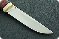 Нож Следопыт стабилизированная карельская береза, 100х13м, латунь : фото 4