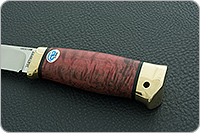 Нож Следопыт стабилизированная карельская береза, 100х13м, латунь : фото 6