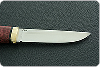 Нож Следопыт стабилизированная карельская береза, 100х13м, латунь : фото 7