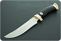 Нож Росомаха граб - черное дерево, эп-766, латунь : фото 2