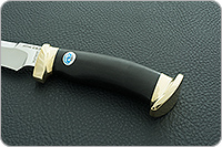 Нож Росомаха граб - черное дерево, эп-766, латунь : фото 6