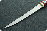 Нож Белуга стабилизированная карельская береза, 95х18, латунь : фото 3