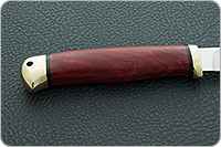 Нож Белуга стабилизированная карельская береза, 95х18, латунь : фото 5