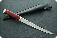 Нож Белуга стабилизированная карельская береза, 95х18, латунь : фото 10