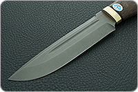 Нож Селигер стабилизированная карельская береза, elmax, латунь : фото 3