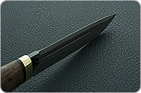 Нож Селигер стабилизированная карельская береза, elmax, латунь : фото 9