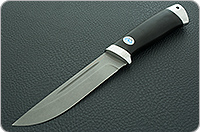 Нож Бекас граб - черное дерево, 95х18, алюминий : фото 2