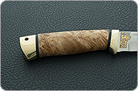 Нож Бекас кап березовый, 100х13м, латунь : фото 5