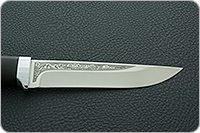 Нож Лиса граб - черное дерево, n690, алюминий : фото 7