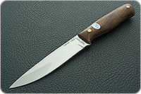 Нож Пескарь ЦМ накладки орех, 100х13м, цельнометаллический : фото 2