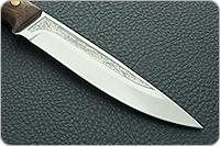 Нож Пескарь ЦМ накладки орех, 100х13м, цельнометаллический : фото 4