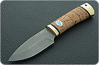 Нож Добрый (пескоструйная тонировка) береста, elmax, латунь : фото 2