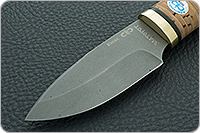 Нож Добрый (пескоструйная тонировка) береста, elmax, латунь : фото 3